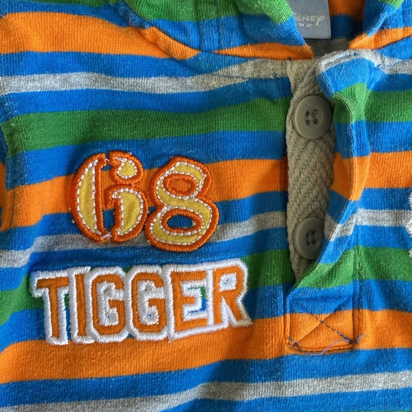 Disney Baby Stripe Star Player Tigger Hoodie 12 Months - Picture 7 of 13